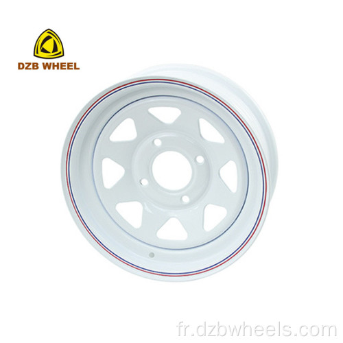 8 parlants de roule de remorque en acier 4x100 de 14 pouces